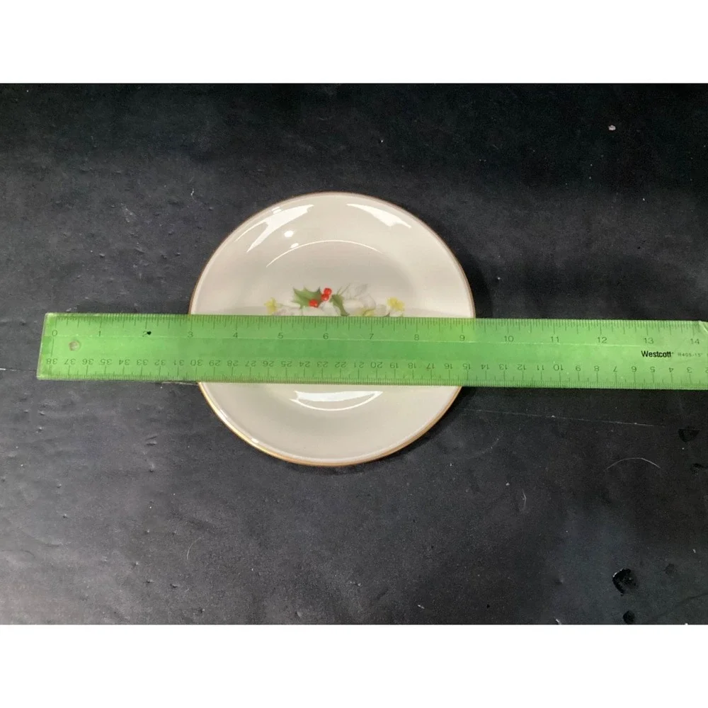Set Of Two Lenox Holly and Floral Dessert Plates Special Collection